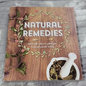 Natural Remedies Book with Wooden Cover Design